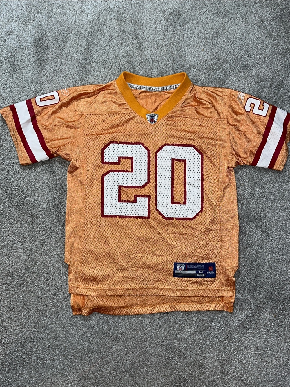Worn Tampa Bay Rhonde Barber Buccaneers Orange Creamsicle NFL Jersey Youth used - Picture 4 of 6